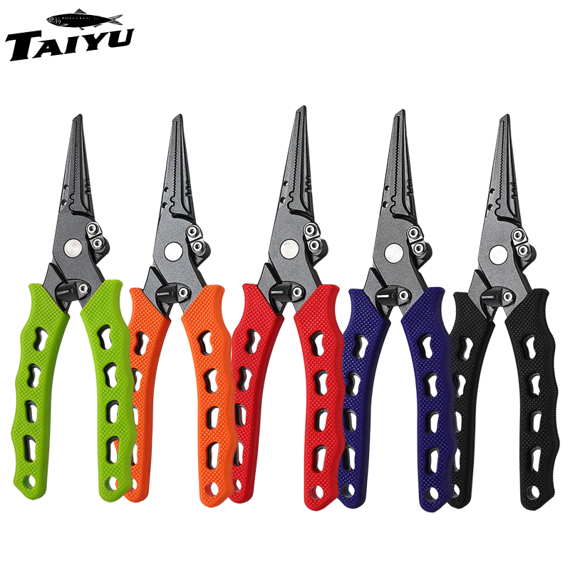 Fishing Equipment On Sale - TAIYU 5色ステンレス鋼ルアープライヤー釣り用プライヤーカットラインフックリムーバーアクセサリーステンレス鋼スタイル海釣り道具