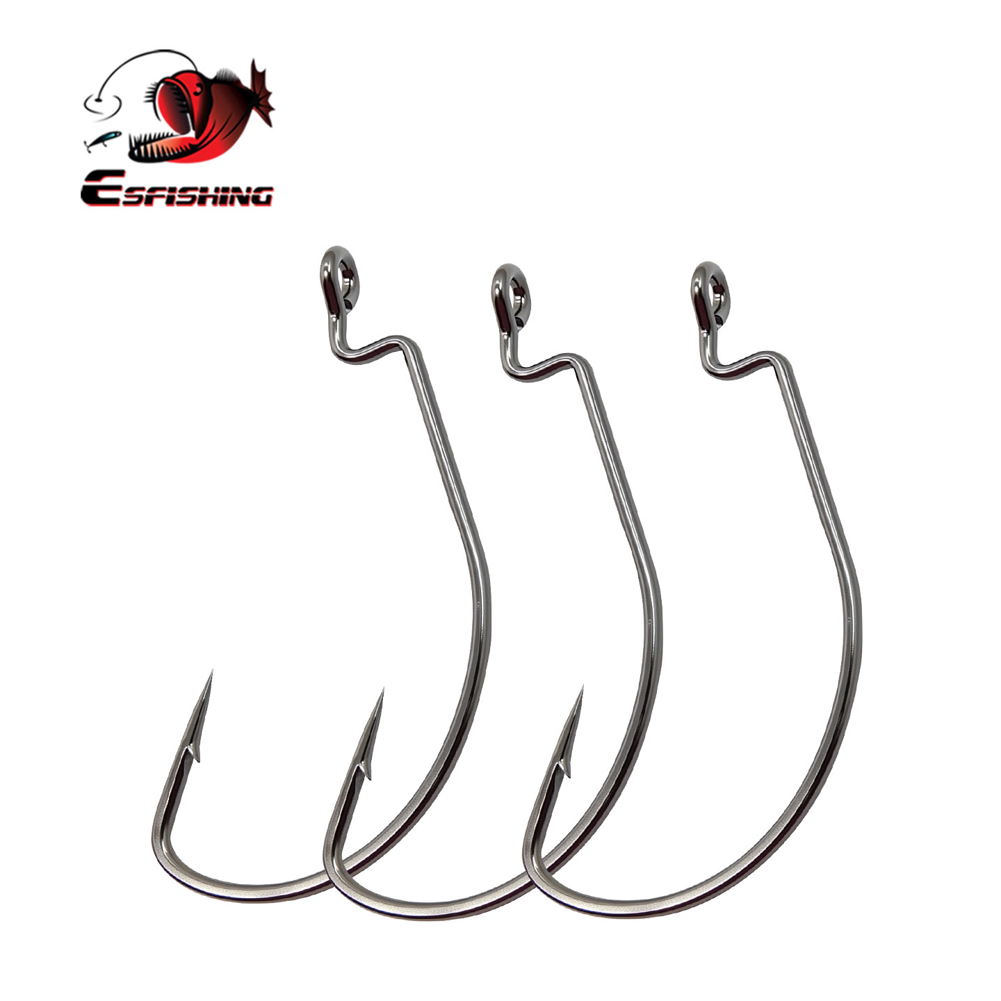 Fishing Equipment Ebay - ESFISHING オフセットフック カーボンスチール製釣り針 クランク ビッグバス クランク
