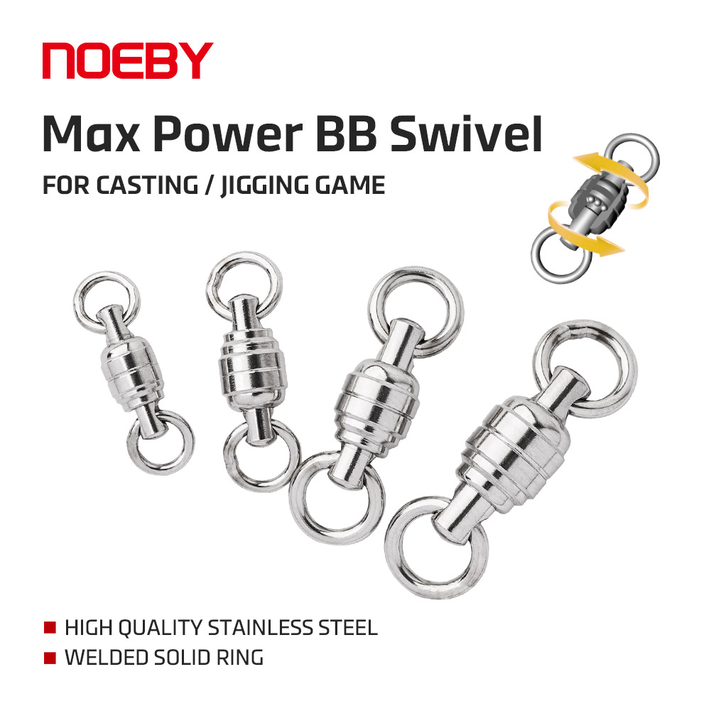 Fishing Equipment On Sale - NOEBY Max Power BBスイベル 高品質ステンレス溶接ソリッドリング #