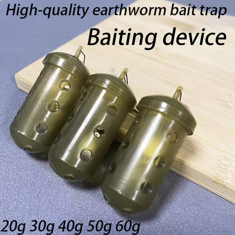 Fishing Equipment Ebay - 円筒形釣り餌ケージ、換気穴付き - 湿った餌と乾いた餌に対応した急速沈下設計、逆流防止設計、ヨーロッパ鯉釣り用餌ケージ - 混合色、釣りアクセサリー、円筒形、ミミズ餌ケージ、耐久性のあるプラスチック、釣り餌ディスペンサー、釣り道具