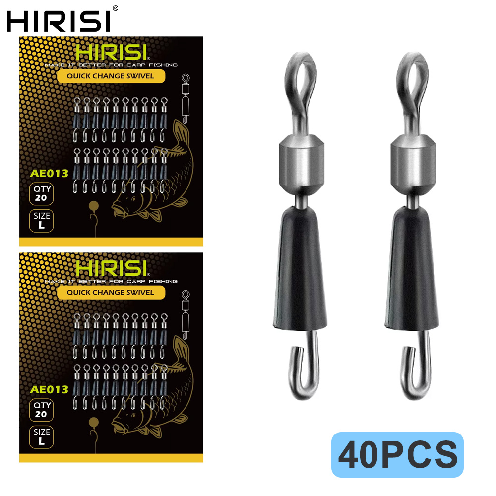 Fishing Equipment On Sale - Hirisi 40 個釣りスイベルスナップクイックチェンジスイベルフィーダー釣り海釣りアクセサリー