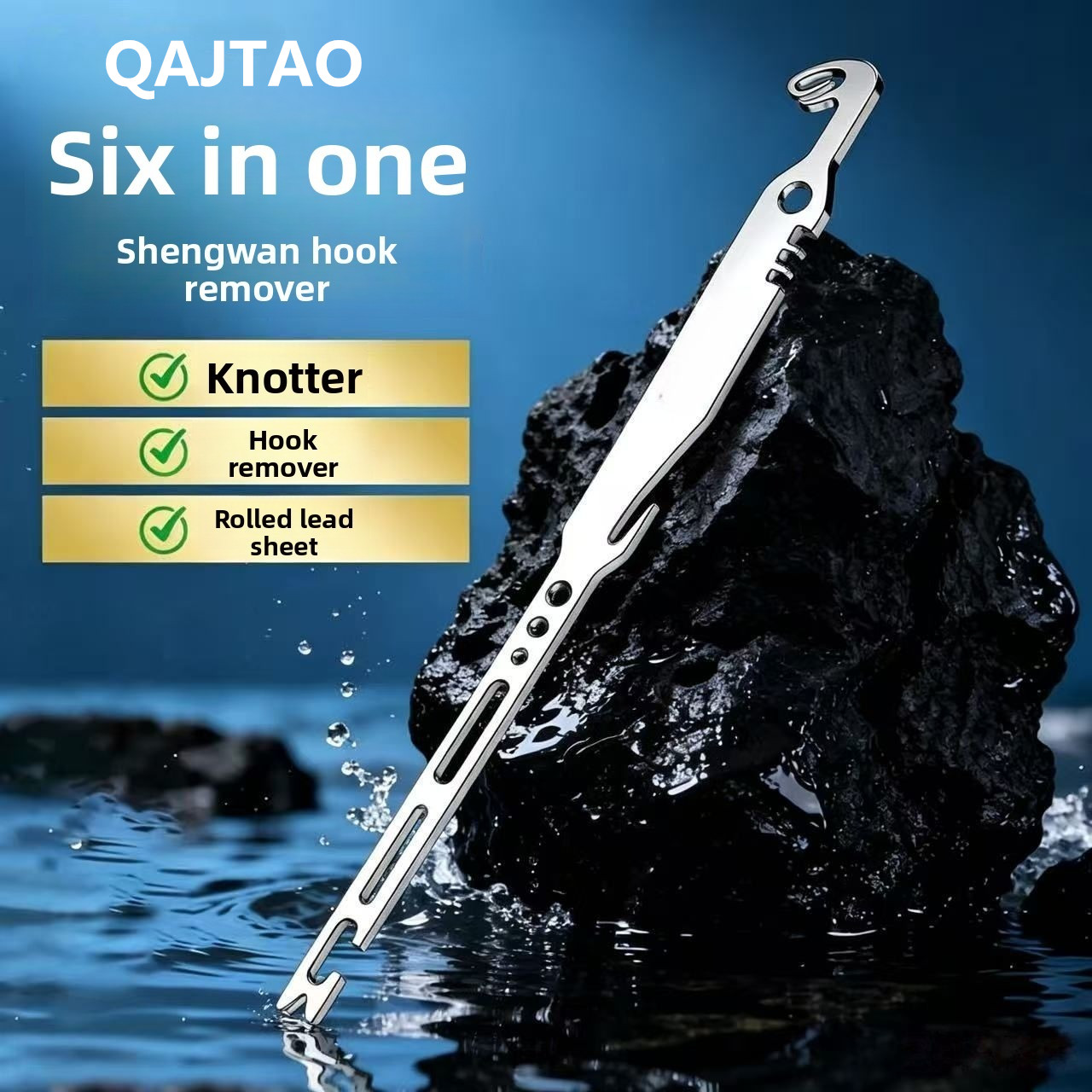 Used Fishing Equipment Near Me - QAJTAO 4個入り 6-in-1 ステンレス製魚針外し、クイック着脱式デバイス、携帯用魚針ツール、釣りアクセサリー