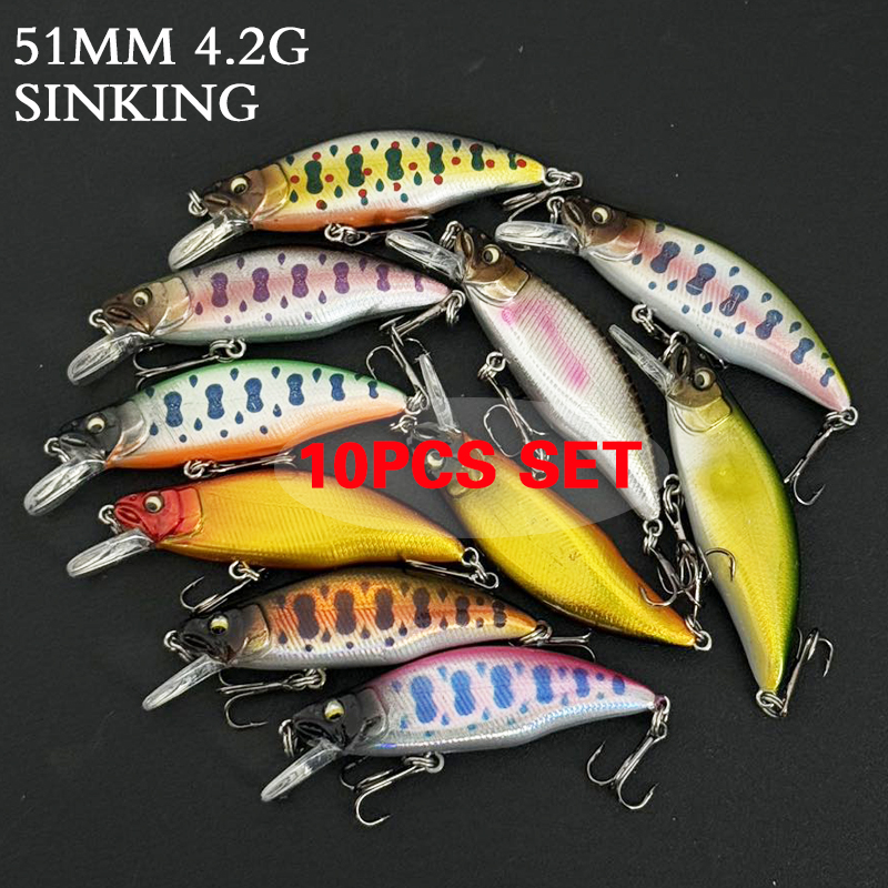 10個入りミノーフィッシングルアーセット シンキングタイプ  - Fishing Equipment In Japanese のレビューと価格