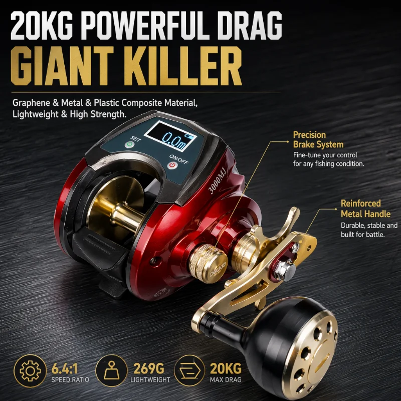DEUKIO デジタルディスプレイ ベイトキャスティングリー - Electric Fishing Reel のレビューと価格