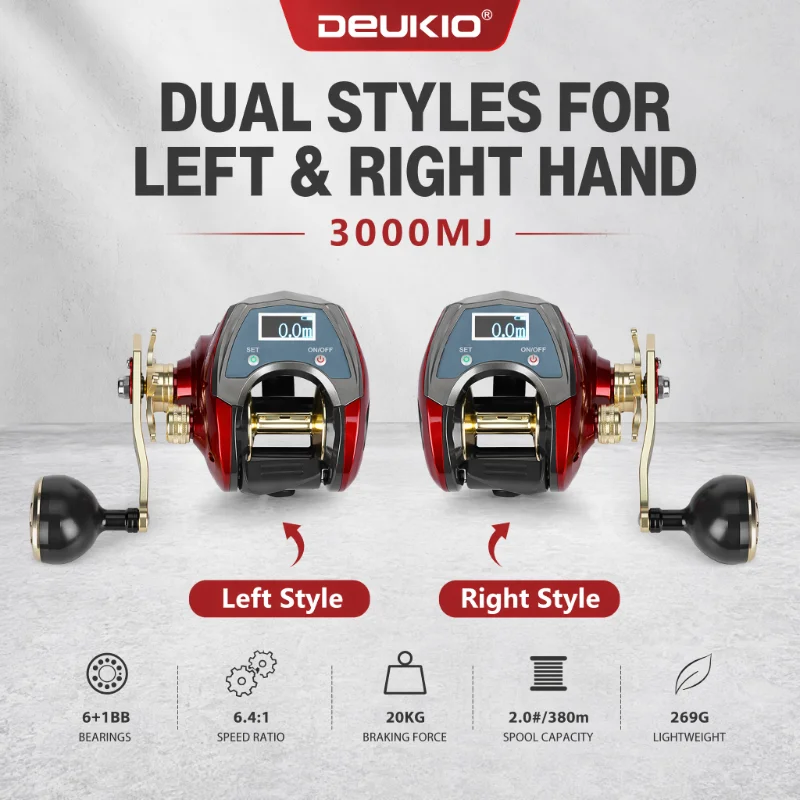 DEUKIO デジタルディスプレイ ベイトキャスティングリー - Electric Fishing Reel のレビューと価格