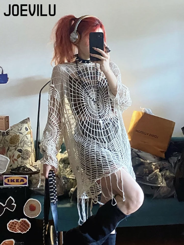 Jogevilu-女性の中空ニットフード付きトップス、ゴシッ - Fishing Equipment Net のレビューと価格