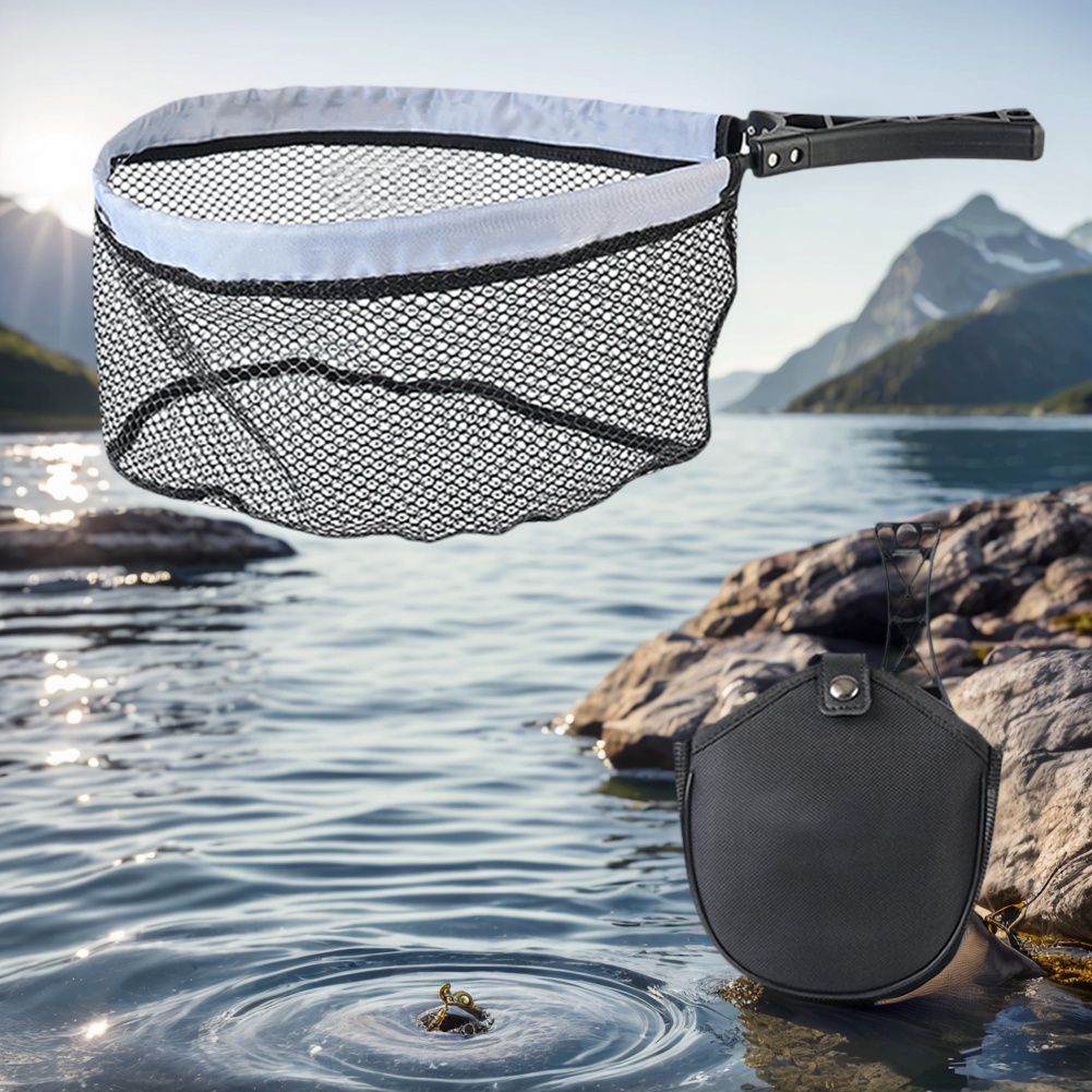 折りたたみ式ランディングネット 滑り止めハンドル付き トラウ - Fishing Equipment Net のレビューと価格